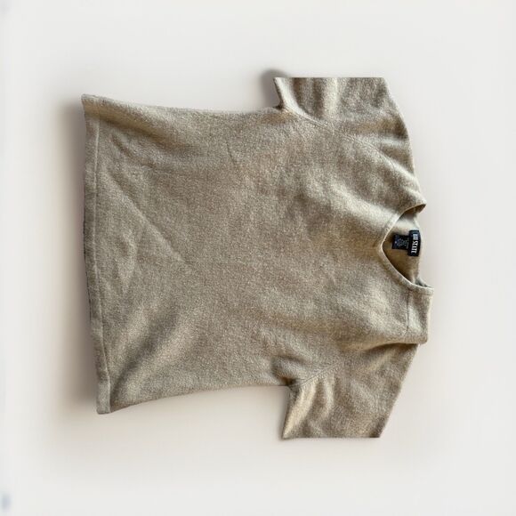 111 State 100% Cashmere Sweater Men’s Medium Tan V Neck Pullover - Picture 3 of 15